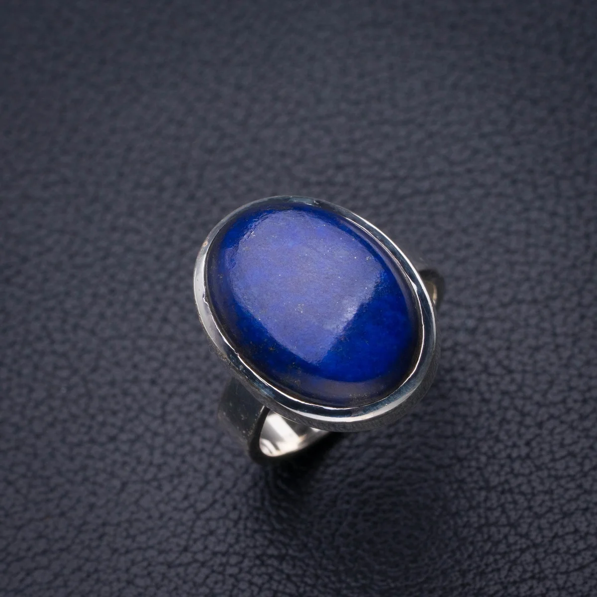 

StarGems Natural Lapis Lazuli Handmade 925 Sterling Silver Ring 7 D5098
