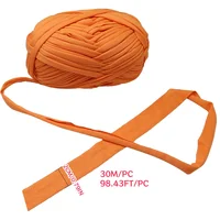 4Pcs 100g/Pc Crochet Knitting Tape T Shirt Thick Cloth Fabric Strip Yarn Craft For Hand Knitting DIY Mat Slipper Basket line 2
