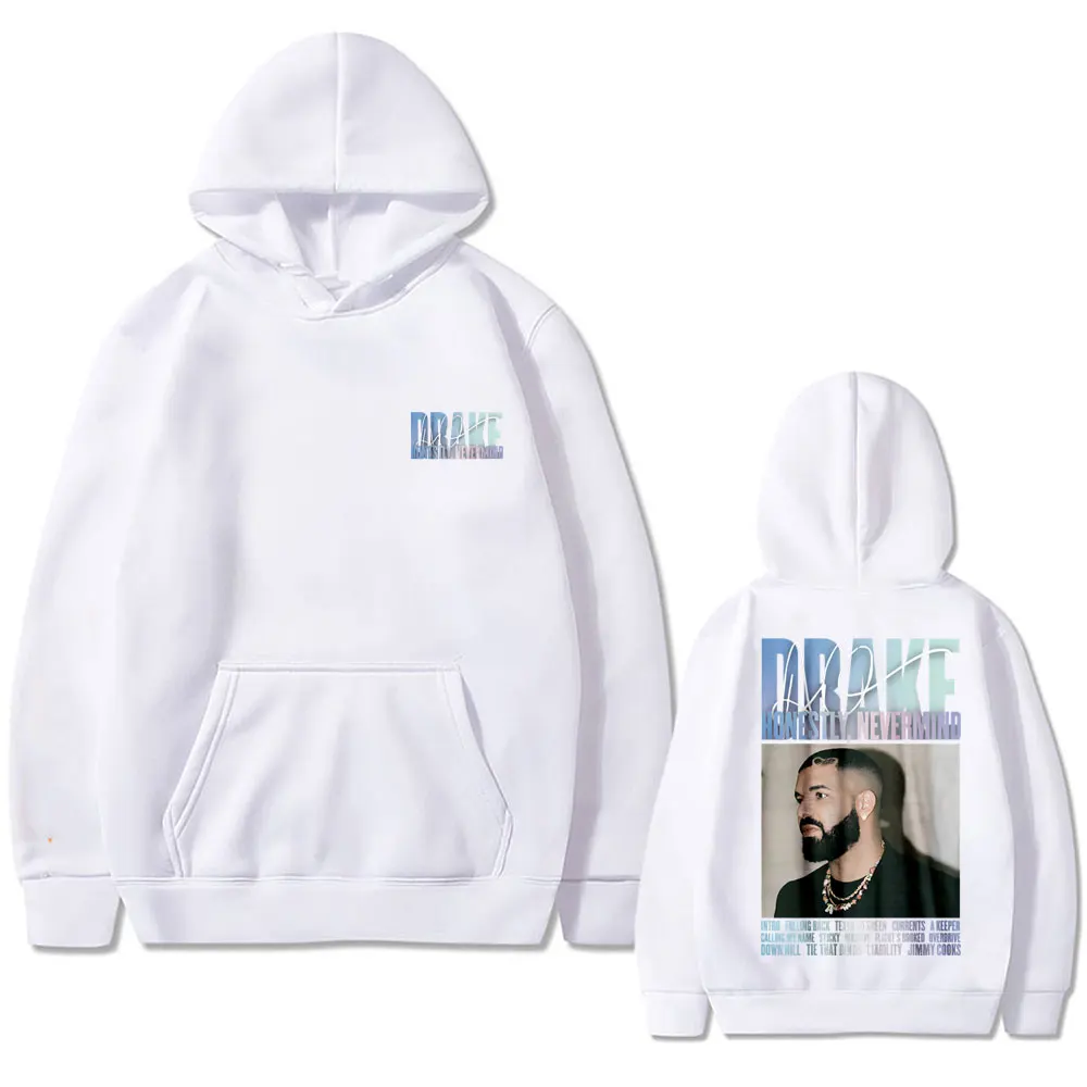 Rapper Drake Honestly Nevermind Graphic Print Hoodie Male Oversized Sweatshirt Hoody Men Women Hip Hop Fashion Vintage Hoodies