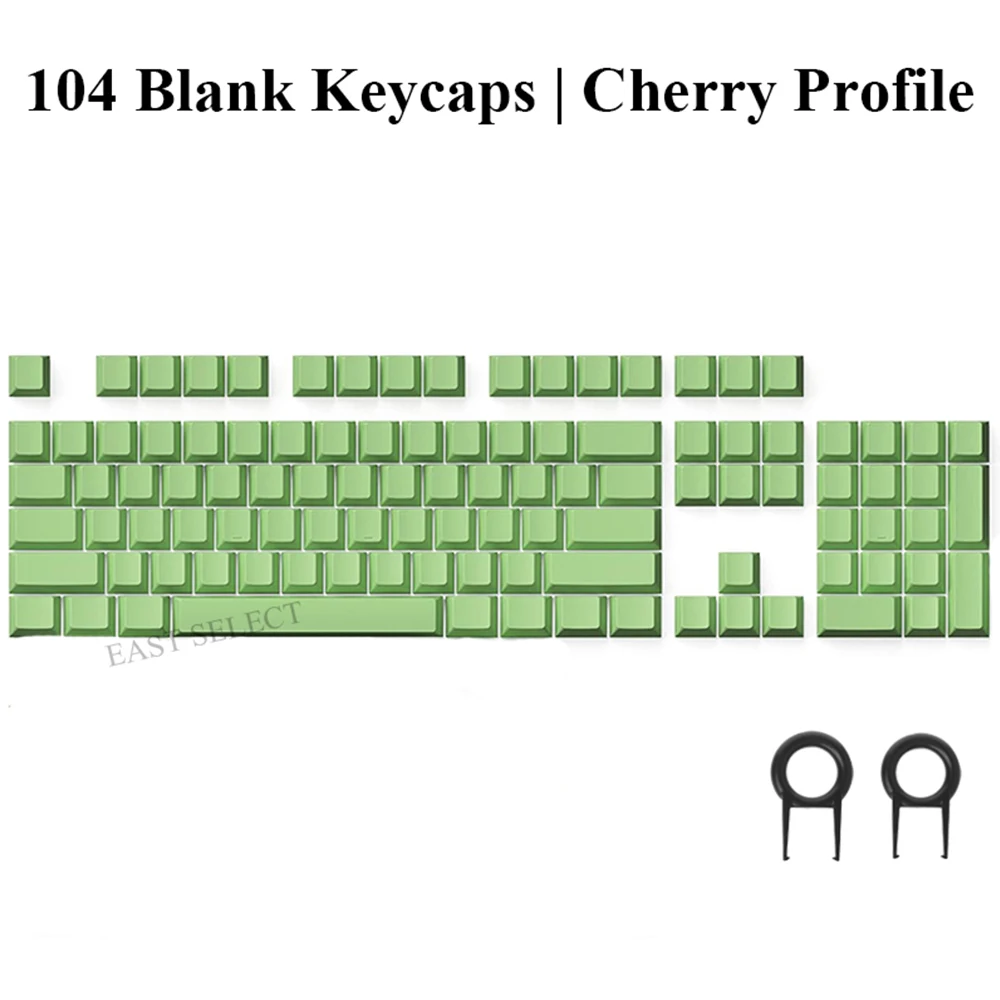 

Пустые колпачки клавиш PBT ANSI, колпачки клавиш с профилем зеленой вишни | 104 колпачков клавиш на заказ для механической игровой клавиатуры MX 60 75% фистакло