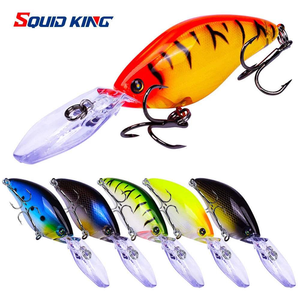 

1Pcs Crank Fishing Lures Wobblers 62mm 10g Mini Crankbait Artificial Plastic Hard Bait Bass Pike Fishing Tackle