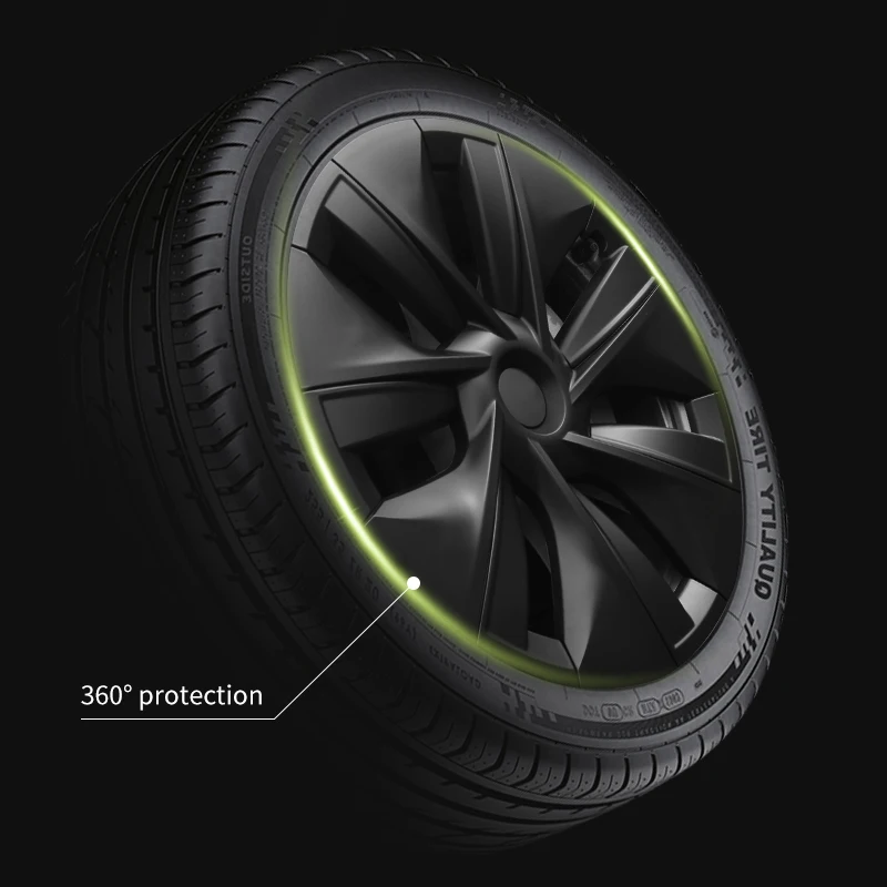 2020-2023 Model Y Wieldoppen, 19 Inch Gemini Wieldoppen OEM Wieldoppen 19'' Überturbine Wielnaafdoppen Vervanging Compatibel met Model Y Accessoires, Donkergrijs 4 Pack