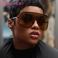 Lunettes de soleil surdimensionnées en métal sans bords, coupe-vent intégrées pour femmes, tendances Y2k, Design de marque de luxe, unisexe, UV400, 2025 1