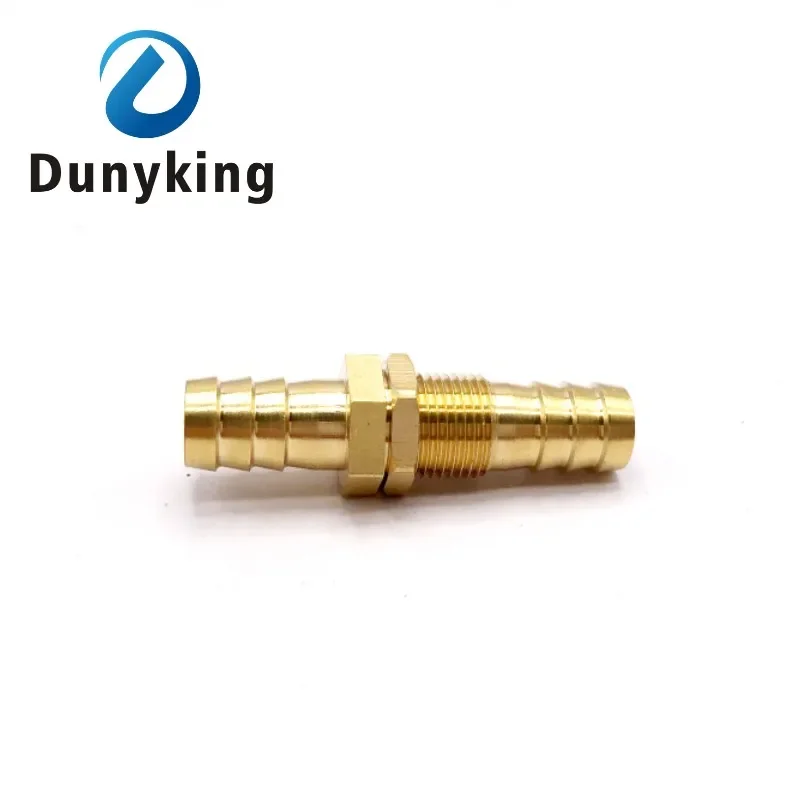 Pipe 6 8 10 12 14 16mm Hose Barb Bulkhead Brass Barbed Tube Pipe Fitting Coupler Connector Adapter For Fuel Gas Water Copper