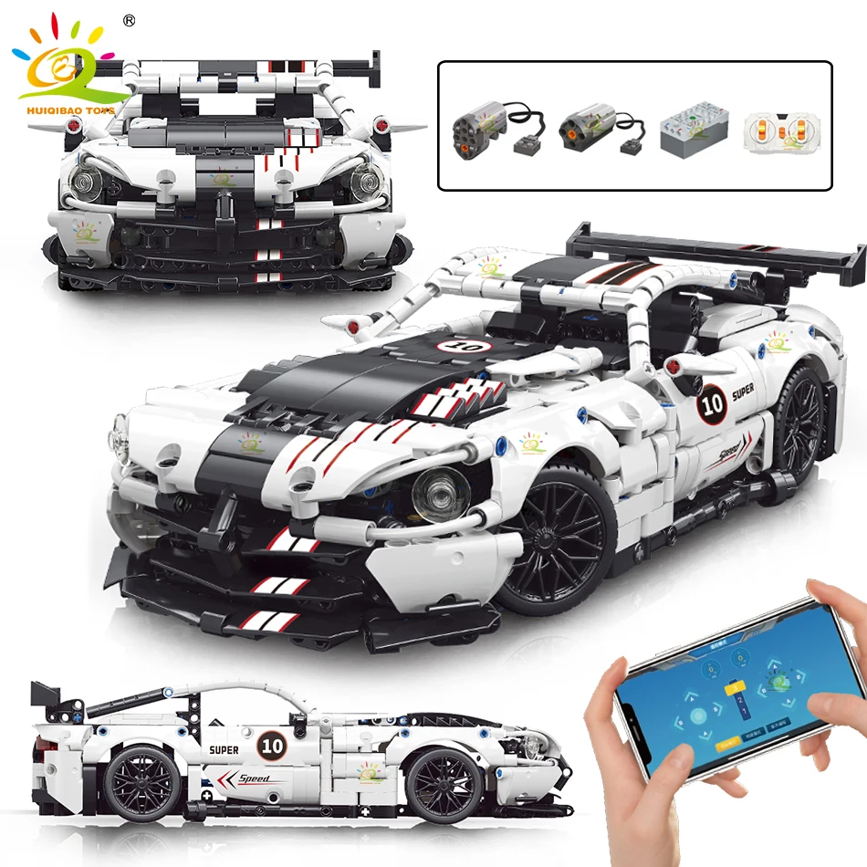 

Technical Dodges Viper RC Famous Car Model Building Blocks Super Sports Muscle Vehicle Bricks City Construction Toy for Children