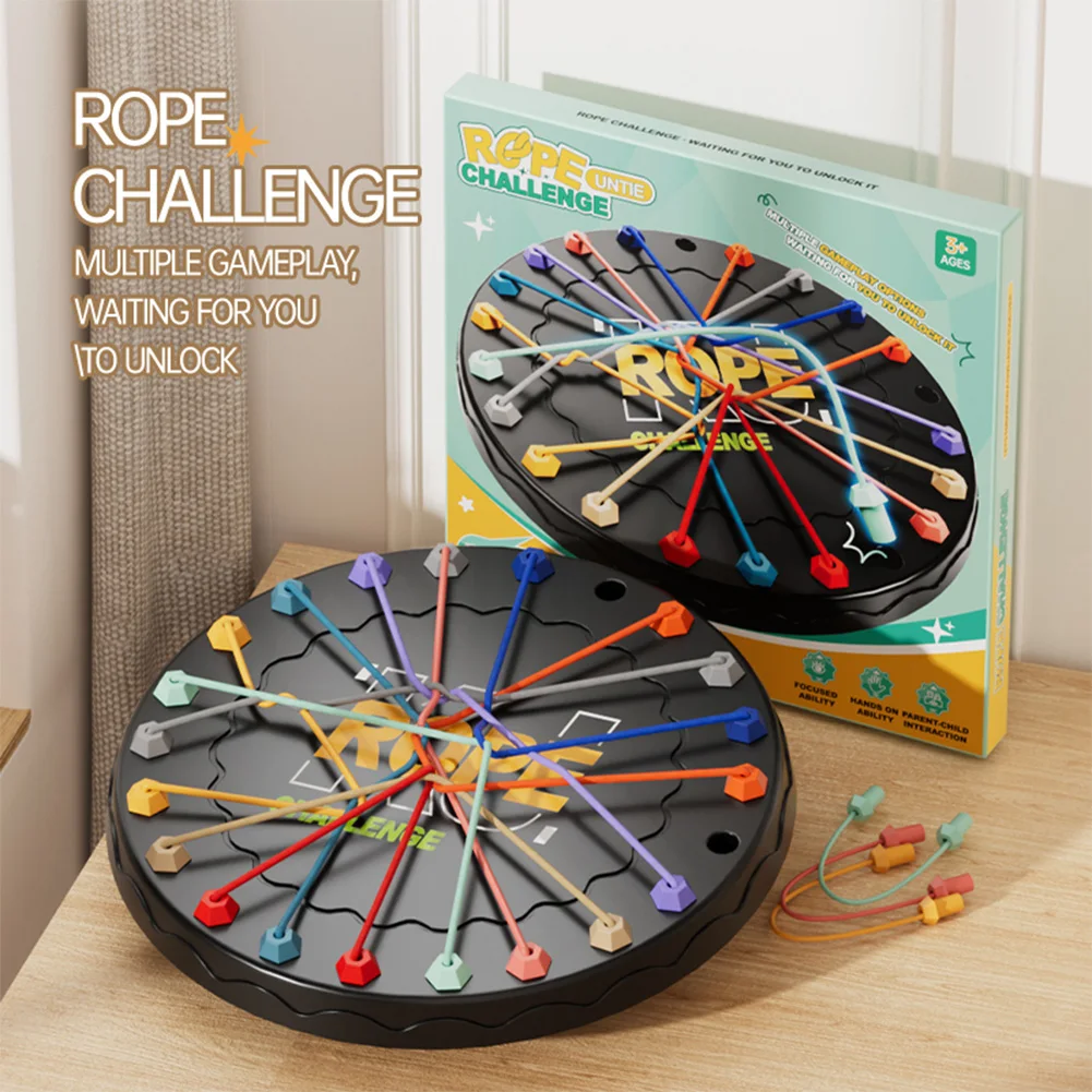 Kid Rope Knots Puzzle Social Board Game Knots Rope Untangling Game ...