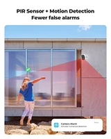 H.VIEW PIR Battery Powered Camera Wireless Outdoor, 2K 3MP WiFi Security Camera with Spotlight Siren, 2-Way Audio, Waterproof 2