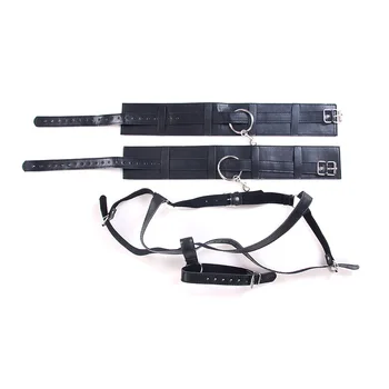 Thigh Restraint Straps Sling Leg Spreader Open Restraint Belt Bondage Harness with Wrist Cuffs BDSM Sex Position Aid Adult Toys 3