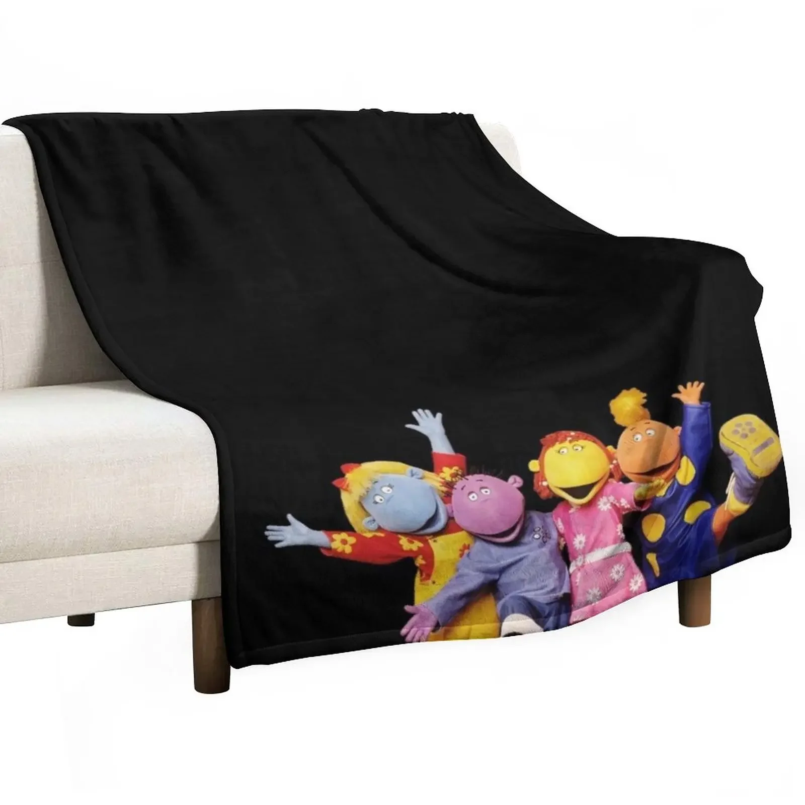 

Tweenies Throw Blanket Fluffy Shaggy Plaid on the sofa Sofas Vintage Blankets