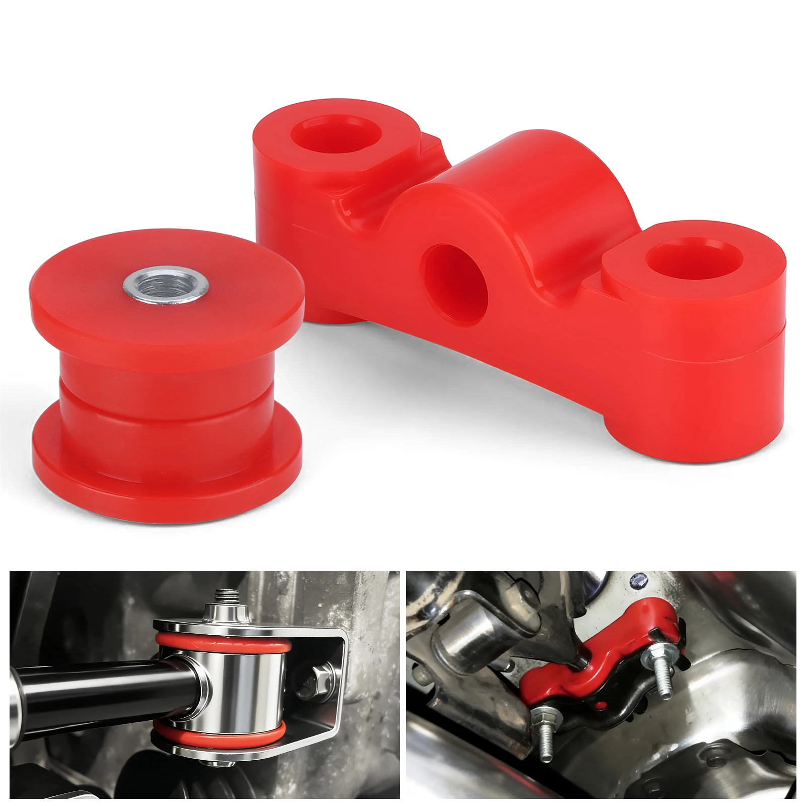 Ersatz-Schaltgestängebuchsen aus rotem Polyurethan für Honda Civic EG EK 1992–2000, für Motorschaltbuchsen-Set der D-Serie