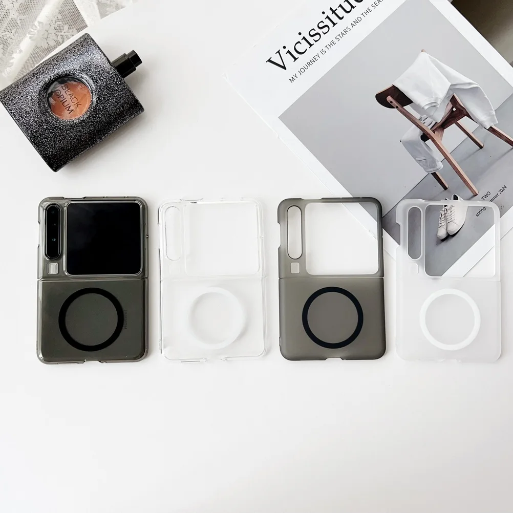 Transparent Magnet Adsorption Protective Case with All-Inclusive Camera Cover