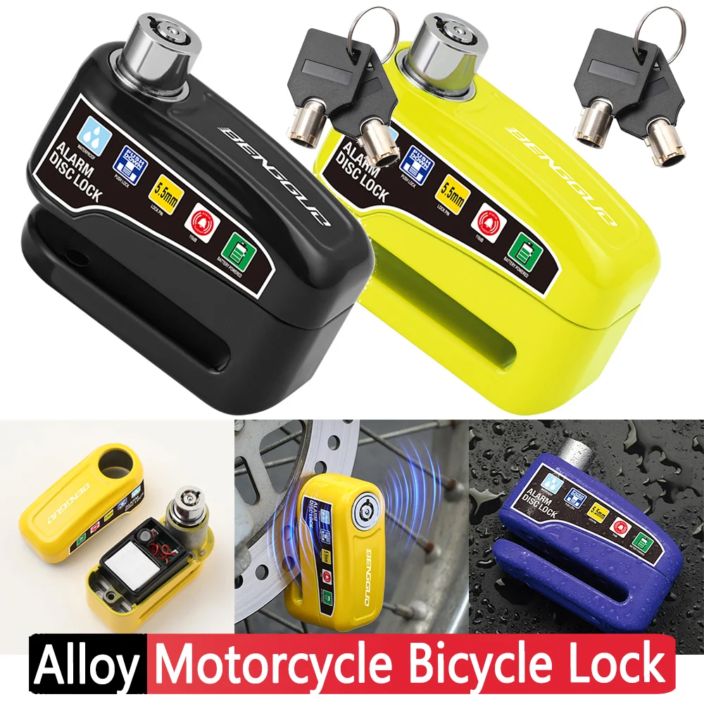 Motorcycle-Lock-with-Keys-Aluminum-Alloy-Waterproof-Brakelock-Safety ...