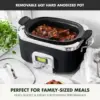 Elite 8 - in -1 Programmable 6QT Electric Slow Cooker, Dishwasher Safe Lid & Removable Crock, PFAS-Free Healthy Ceramic Nonstick 6