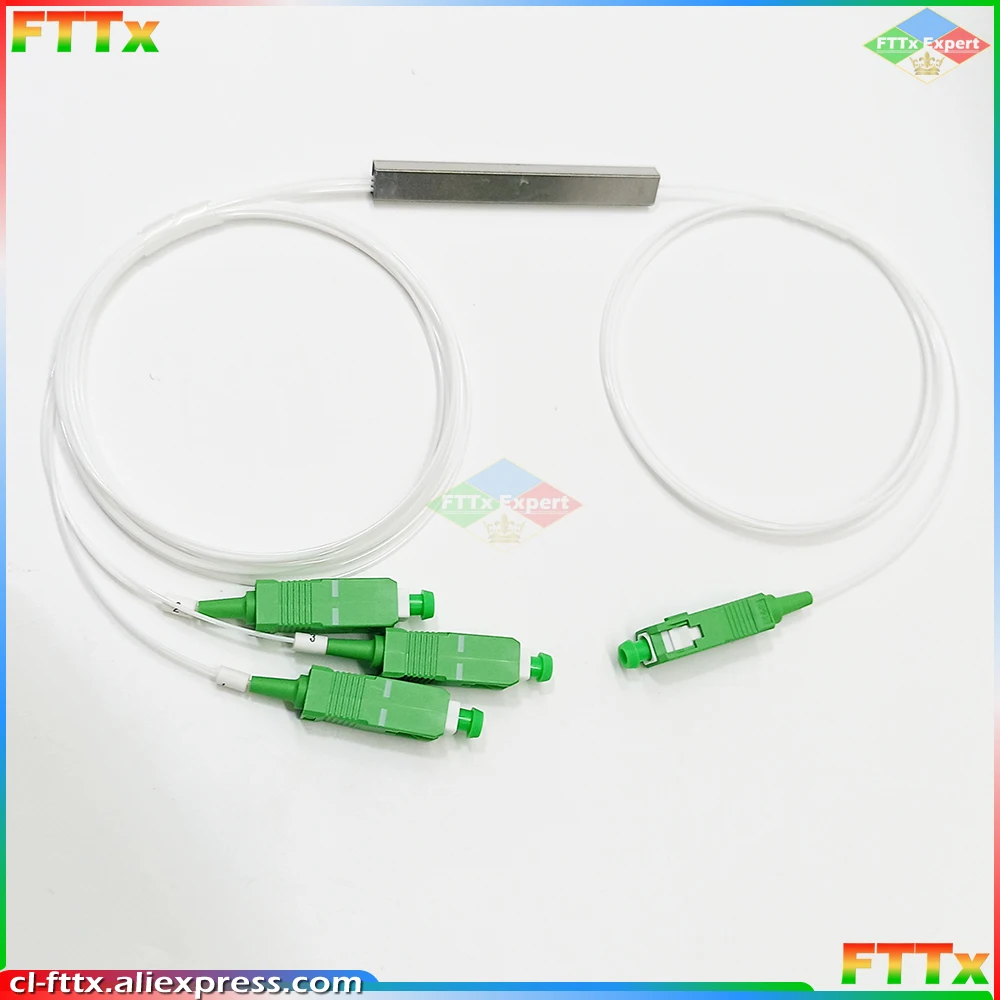 

High Quality 10pcs/lot FTTH Fiber Optic Splitter 1x2 1x4 1x8 1x16 1x32 PLC SC/APC SM Singlemode 0.9mm G657A1 LSZH 1m sc apc