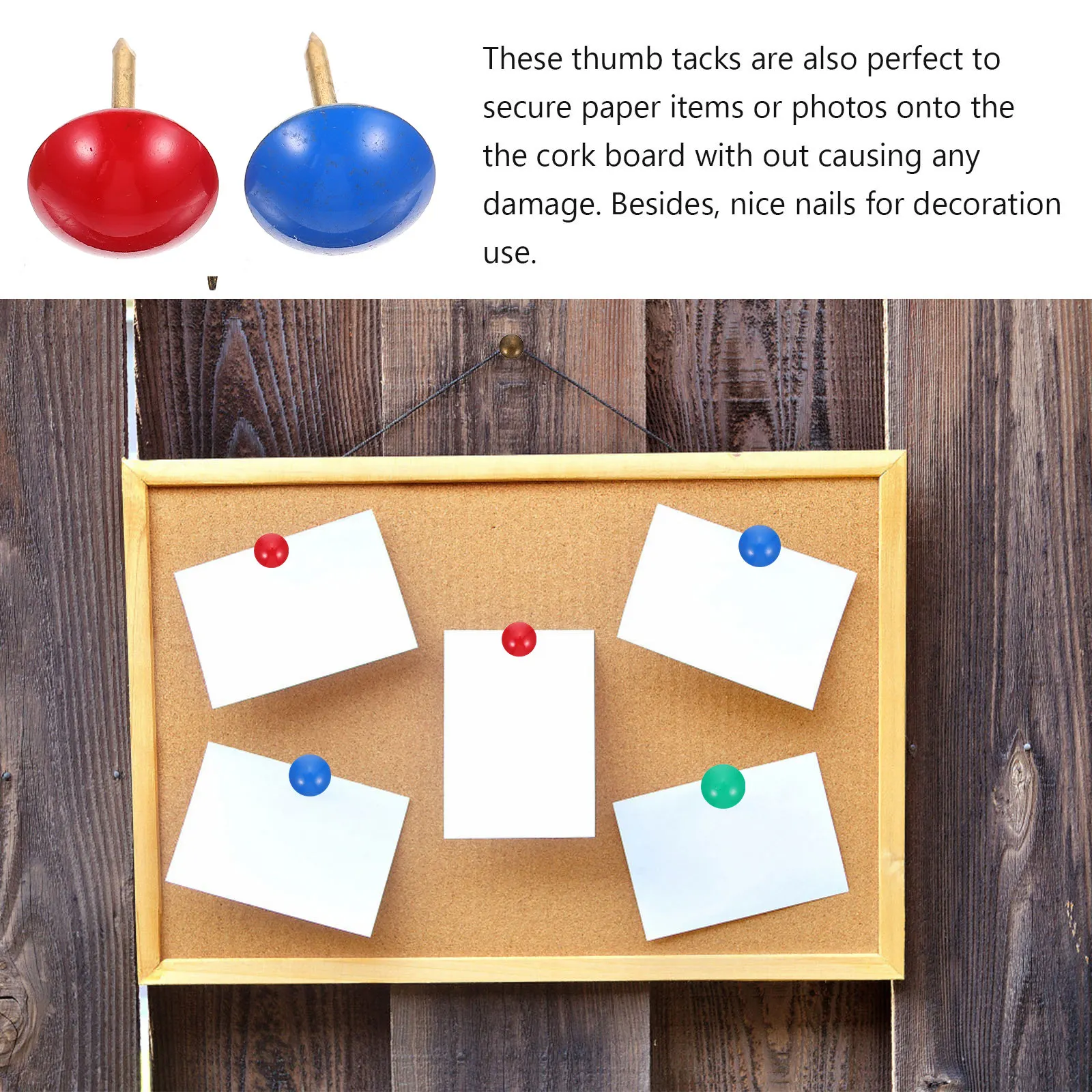 60Pcs 실내 장 못 다채로운 둥근 머리 튼튼한 철 못 소파 침대용 장식 가구 핀 벽 목재 공예 가구용