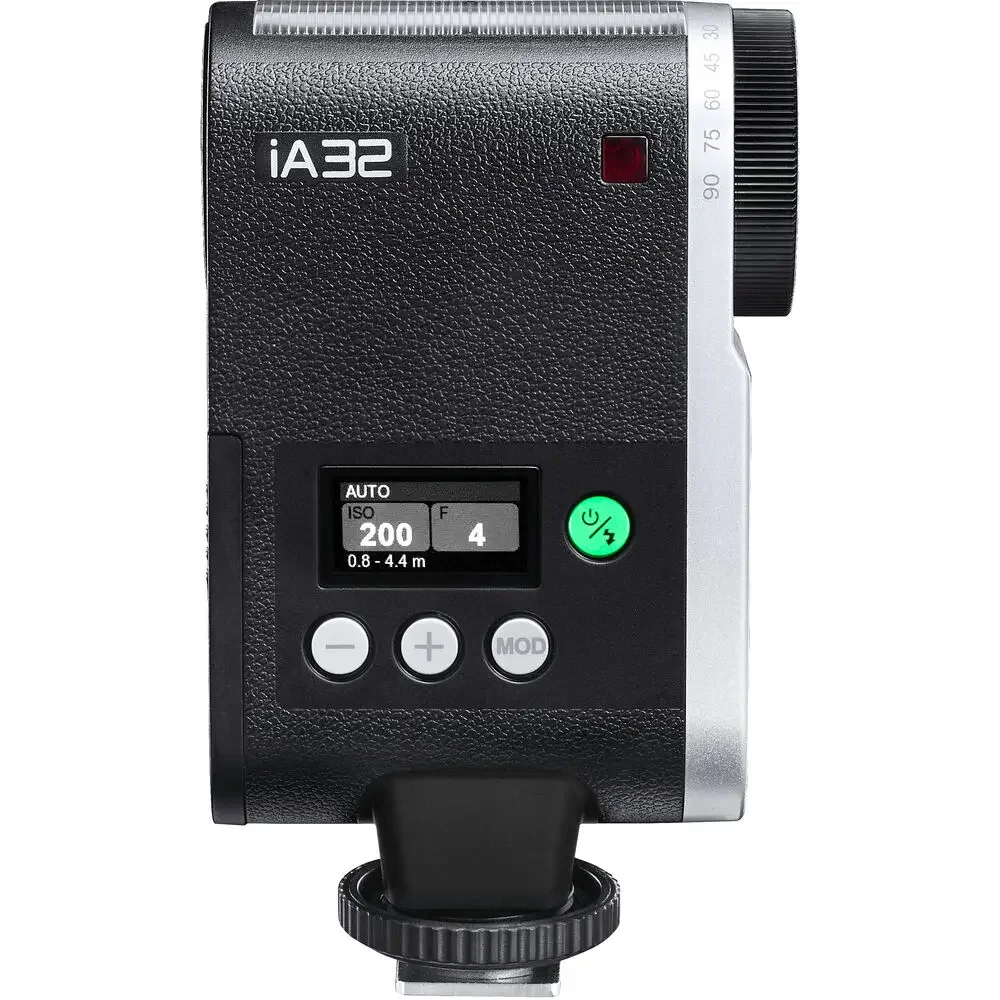 Godox iA32 Mini Camera Flash Up to 490 Full-Power Flashes 6200K CCT Manual Flash for Various Camera Models Optical S1/S2 Modes 5