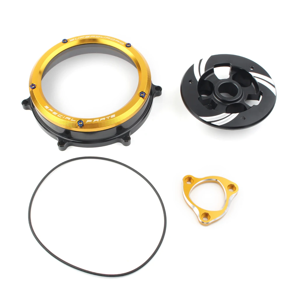 

Aluminum Motorcycle Clutch Cover Protector Guard Clear for 2012-2016 2017 2018 2019 2020 Ducati Panigale 1199 1299 959 R S Gold