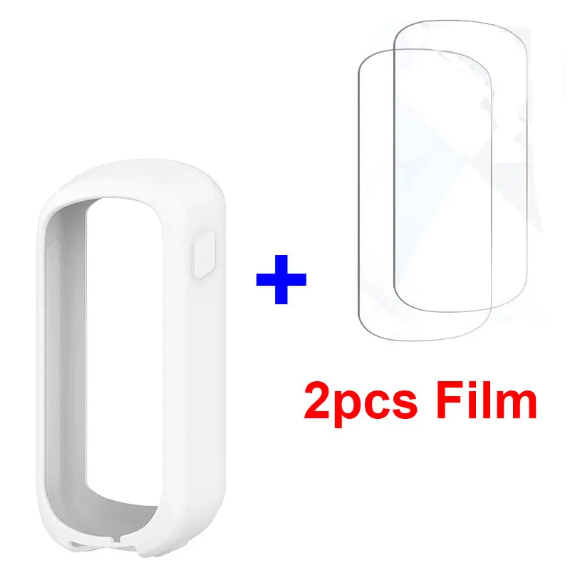 TUFF LUV Custodia In Silicone 2 In 1 Per Garmin Edge 130 Con Supporto Da Manubrio - Colore Bianco - 2