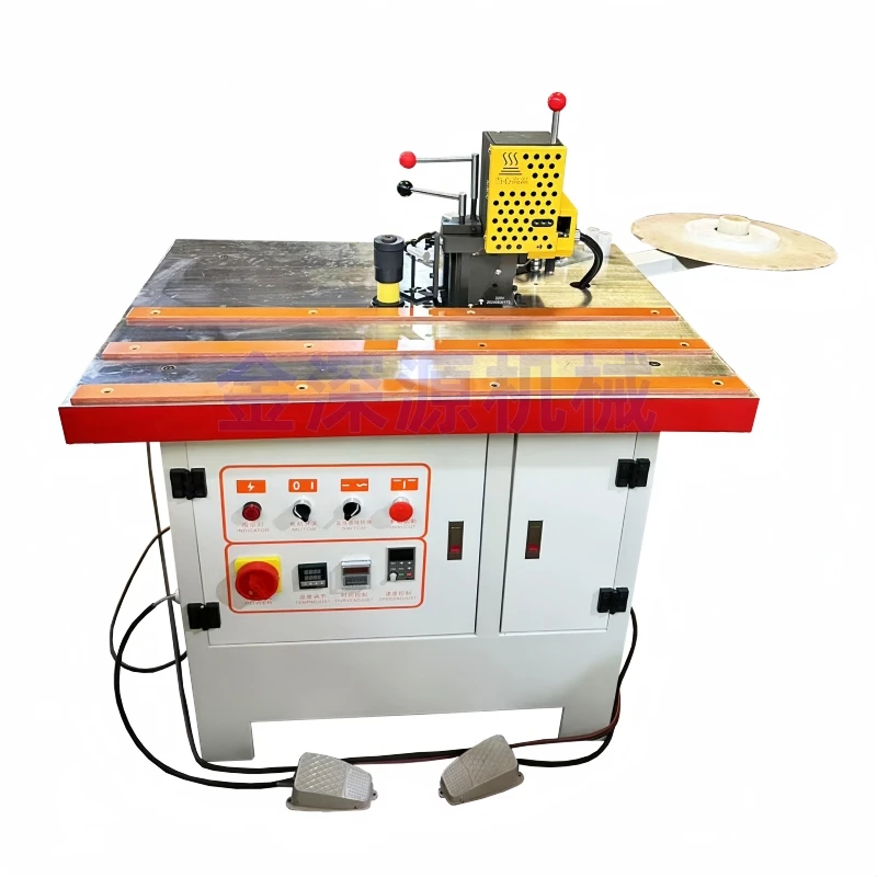 Panel Furniture Benchtop Bending Material Profile Infinitely Adjustable Glue Pot Manual Straight Curve Edge Banding Machine