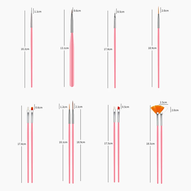 Nail Brush For Manicure Gel Brush For Nail Art 15Pcs/Set Gel