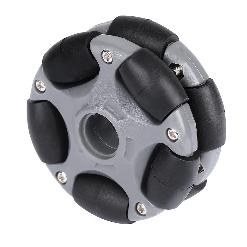 Ruote in gomma per carrello Robot ROS, doppie ruote omnidirezionali in nylon, diametro 58 mm/100 mm - immagine 4