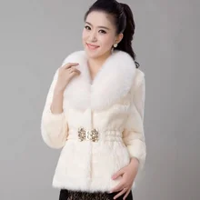 

2022 Fall Short Fur Coat Winter Jacket Warm Imitation Rabbit Hair Short Korean Style Loose Faux Fur Collar Women Fashion Coats