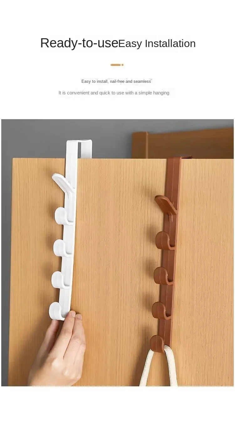 Description Picture 4 of itemBehind the Door Coat Hook Hanger behind the Door Cabinet Wardrobe Dormitory Door Hook Storage Rack