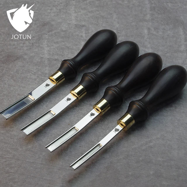 Skiving Knife For Leather Work Leather Cutting Knife Brown Ebony Wood  Skiver Leather Sewing Carvings Thinning Handle Diy Tools - Cutting -  AliExpress