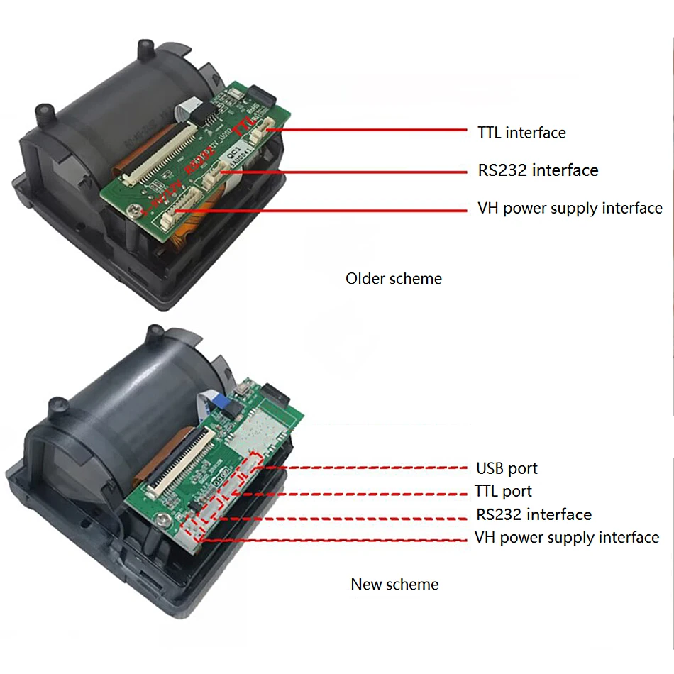 58mm Mini Embedded Thermal Printer Qr203 USB RS232 TTL Panel Interface Port Receipt Ticket Bill Impresoras Paper Rolls