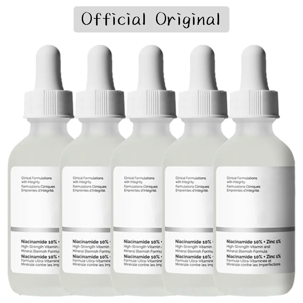 

5PCS Original Niacinamide 10% + Zinc 1% Serum 30ml Reduce Defects Relieve Congestion Symptoms Brighten Even Tone Repair Barrier