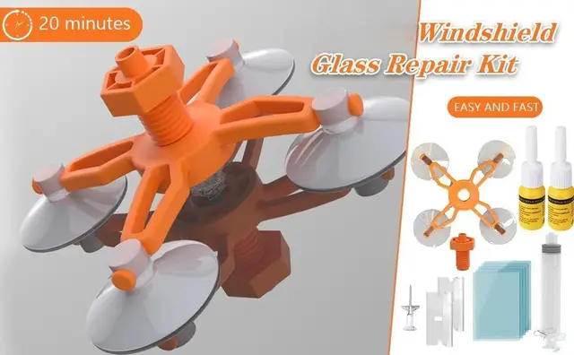 Kit Riparazione Parabrezza Auto | Resina Per Crepe Vetro | Ripara In 20-30 Minuti | Con Luce UV - Foto 7