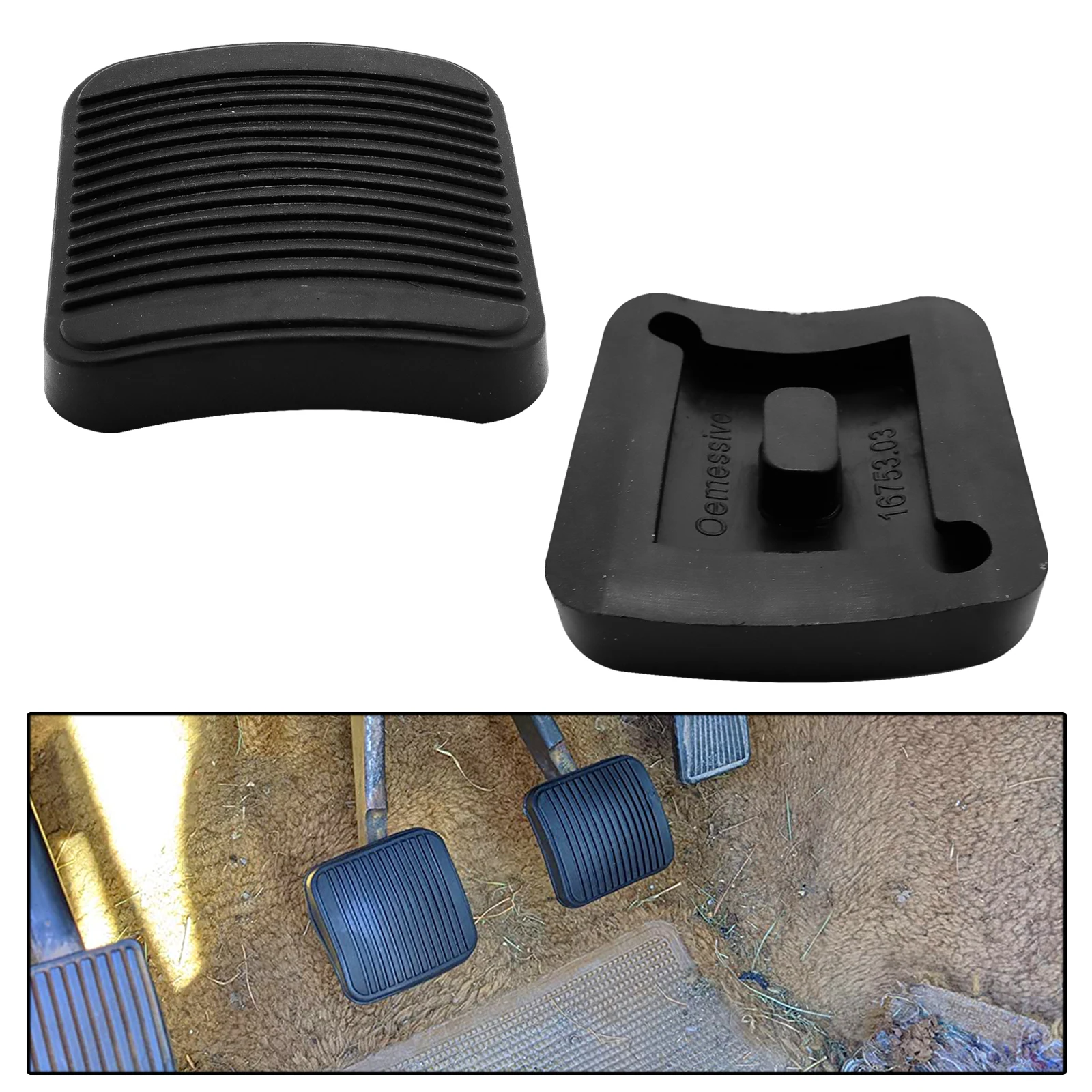 Clutch brake pedal pad rubber cover protection kit accessories for Jeep Wrangler YJ TJ 1986-05 Cherokee XJ 2x 52002750 16753.03 car accessories car pedals pedal cover