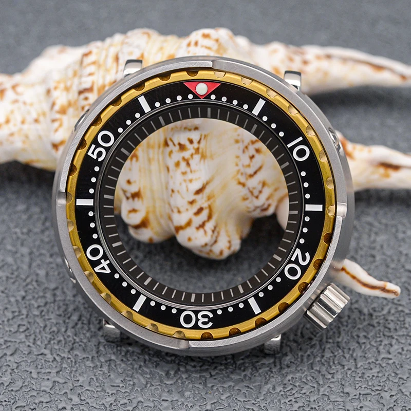 Cassa Dell'Orologio In Scatola Di Tonno Modificato Argento Per Monster Tonno Marinemaster Prospex Sne497 Sne518 Sne535 Adatto Al Movimento Nh35 Nh36