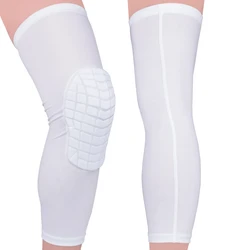 2pcs Knee Sleeve Long Leg Sleeves Braces for Basketball and All Contact Sports, Kids Youth and Adult