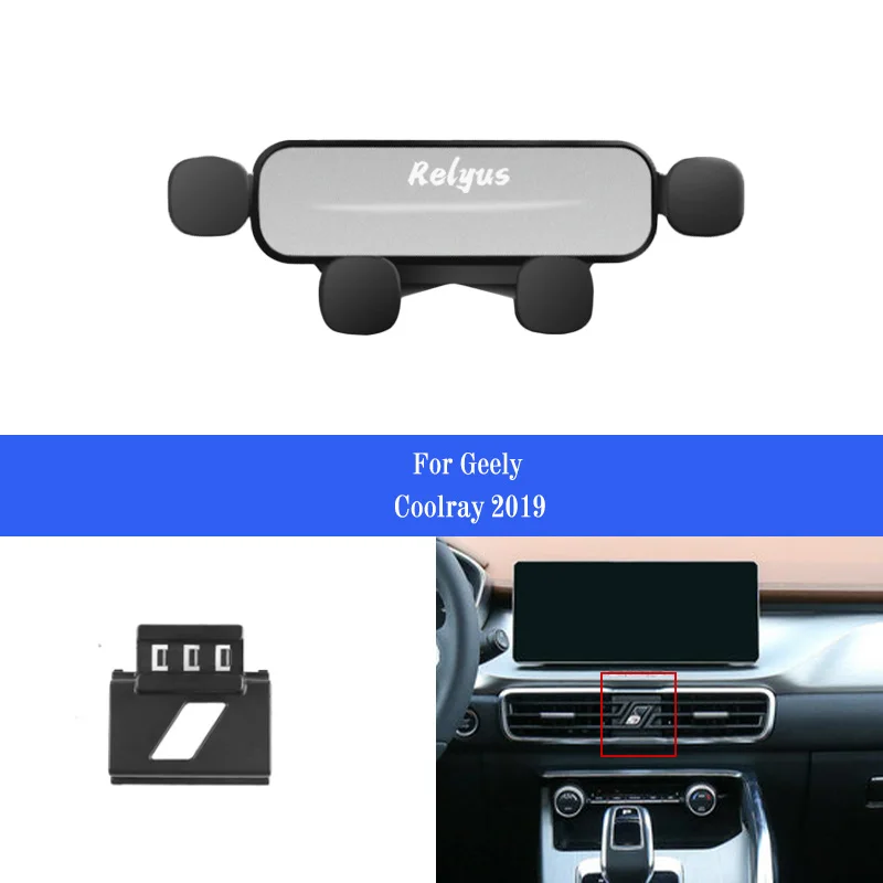 

Car Mobile Phone Holder Smartphone Air Vent Mounts Holder Gps Stand Bracket for Geely Coolray 2019 Auto Accessories