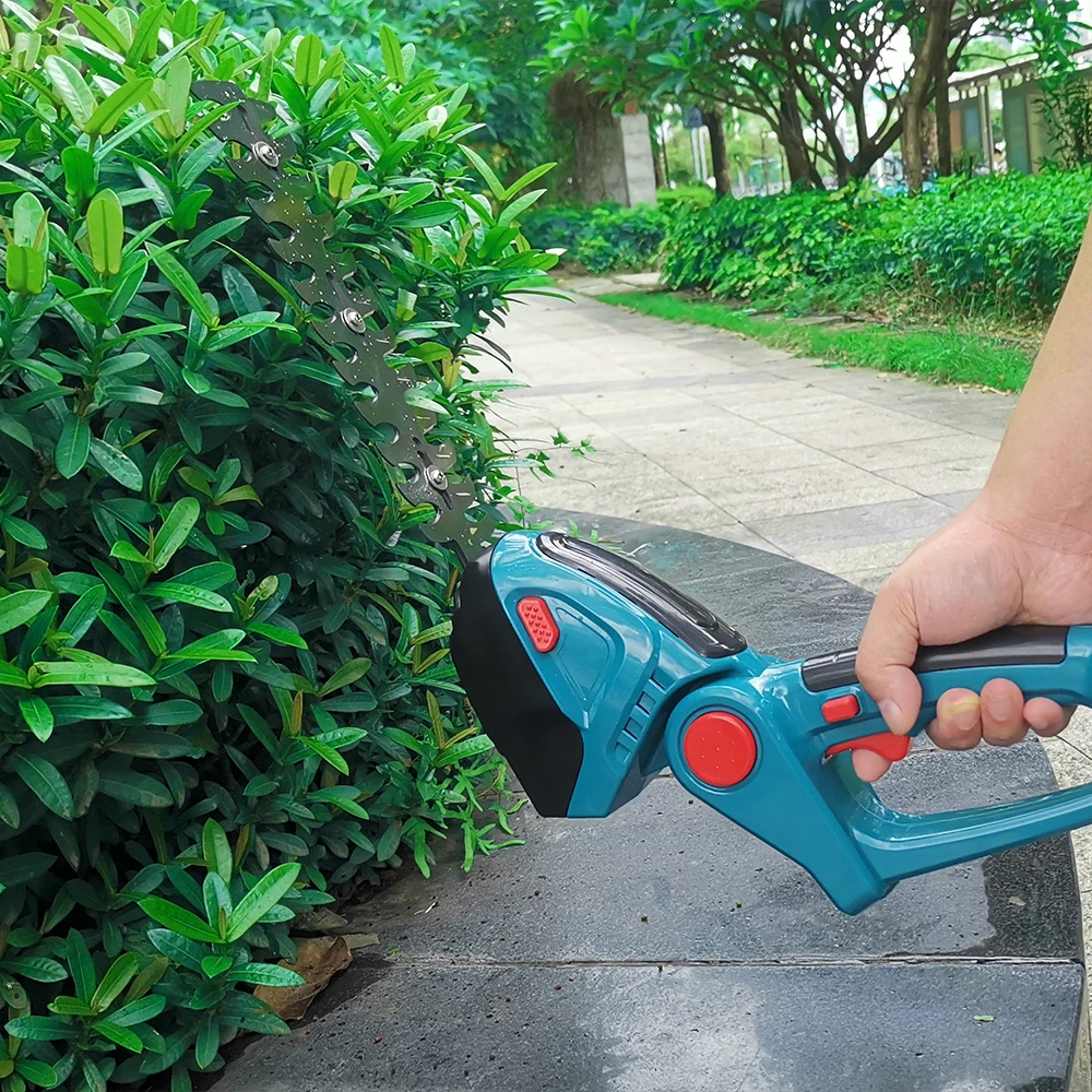 2 IN 1 20000RPM Cordless Electric Hedge Trimmer 21V Handheld Rechargeable Household Shrub Weeding Pruning Lawn Mower Garden Tool