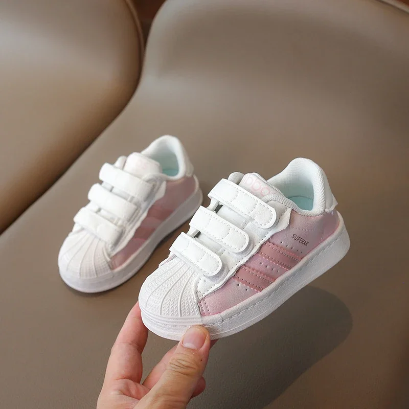 Children Sneakers Kids Sports Shoes Kids Shoes Fashion Design Non-slip Casual Shoes Boys Girls Hook Breathable Sneakers Toddler Outdoor Shoe