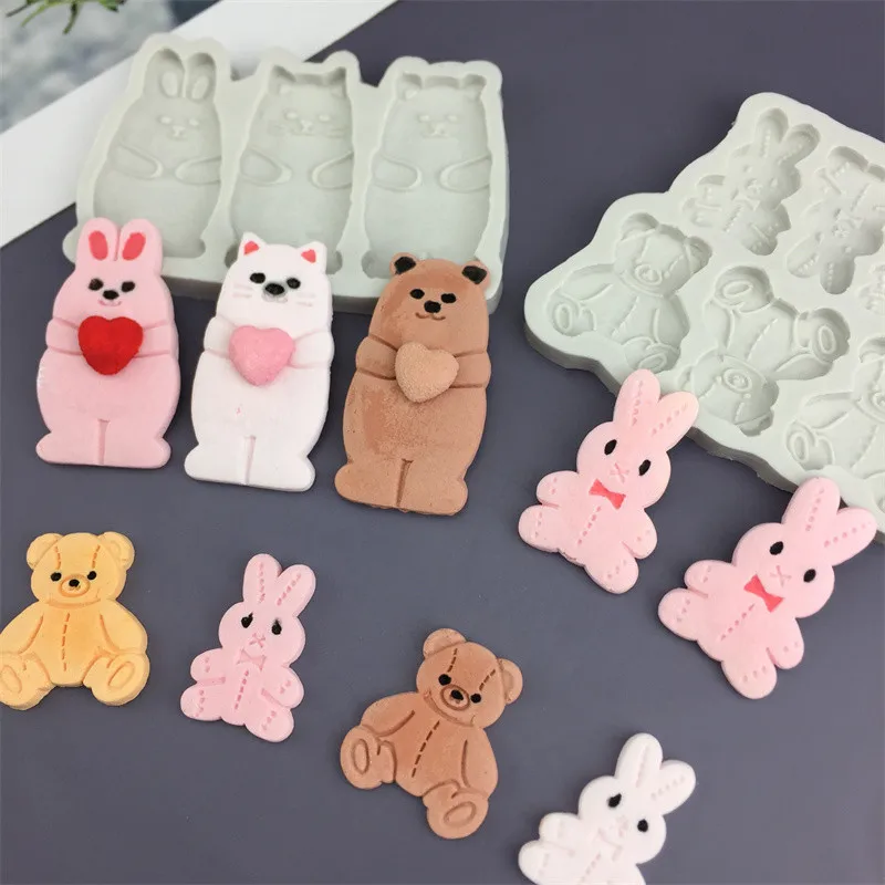 3D Simulation Cookies Silicone Candle Molds Diy Cartton Cookies Aromatherapy Gypsum Soap Crafts Resin Mold