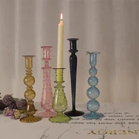 Crystal Candle Holder For Wedding Decorations stick Romantic Table Centerpiece Glass Nordic Stand Holders 1