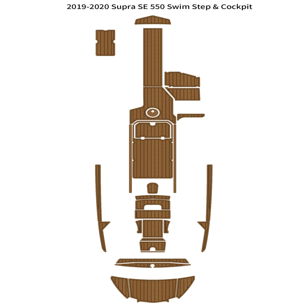 2019-2020 Supra SE 550 Swim Step Cockpit Mat Boat EVA Foam Teak Deck Floor Pad