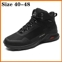 Men Winter Boots Snow Hiking Sneakers Water Resistant Mid Ankle Work Casual Hiker Trekking Outdoor Anti Slip Waterproof Shoes