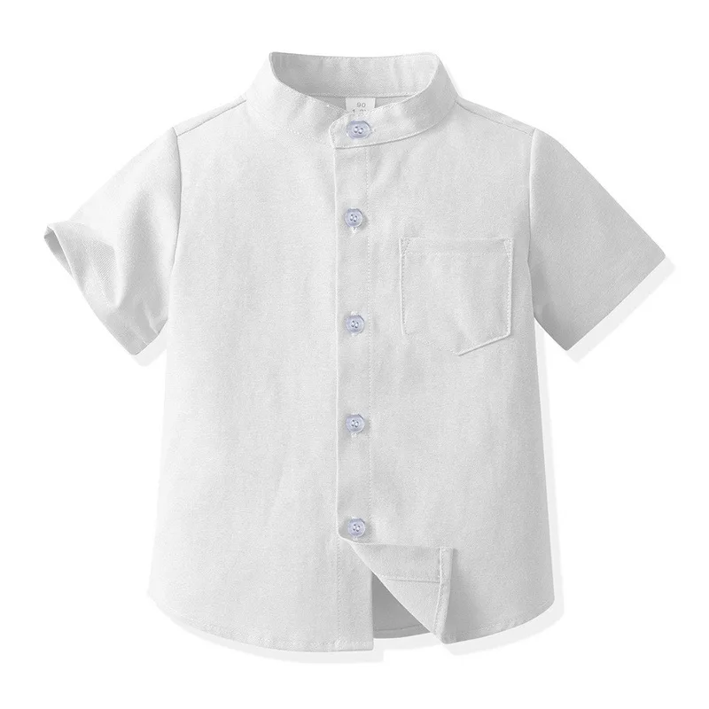 Children's Shirt Children's Clothing Short-sleeved Candy-colored Boys Shirts Kids Costumes