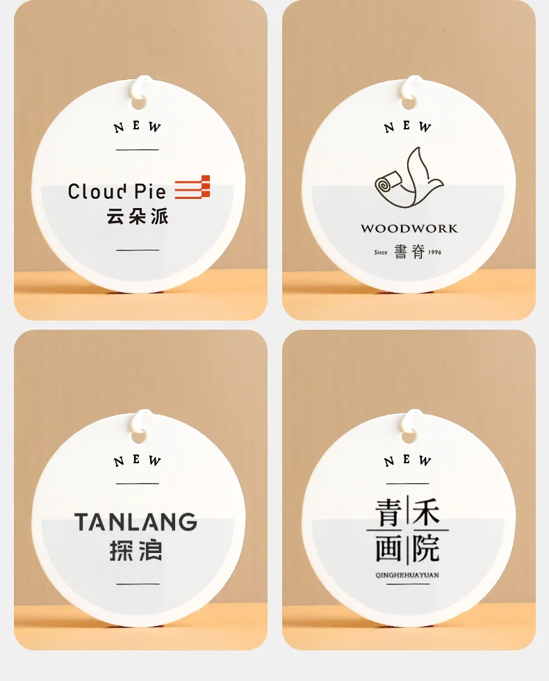 400gsm 두꺼운 종이, 맞춤형 행택 라벨 맞춤형 종이 원형 행택 의류, 가방, 신발에 적합