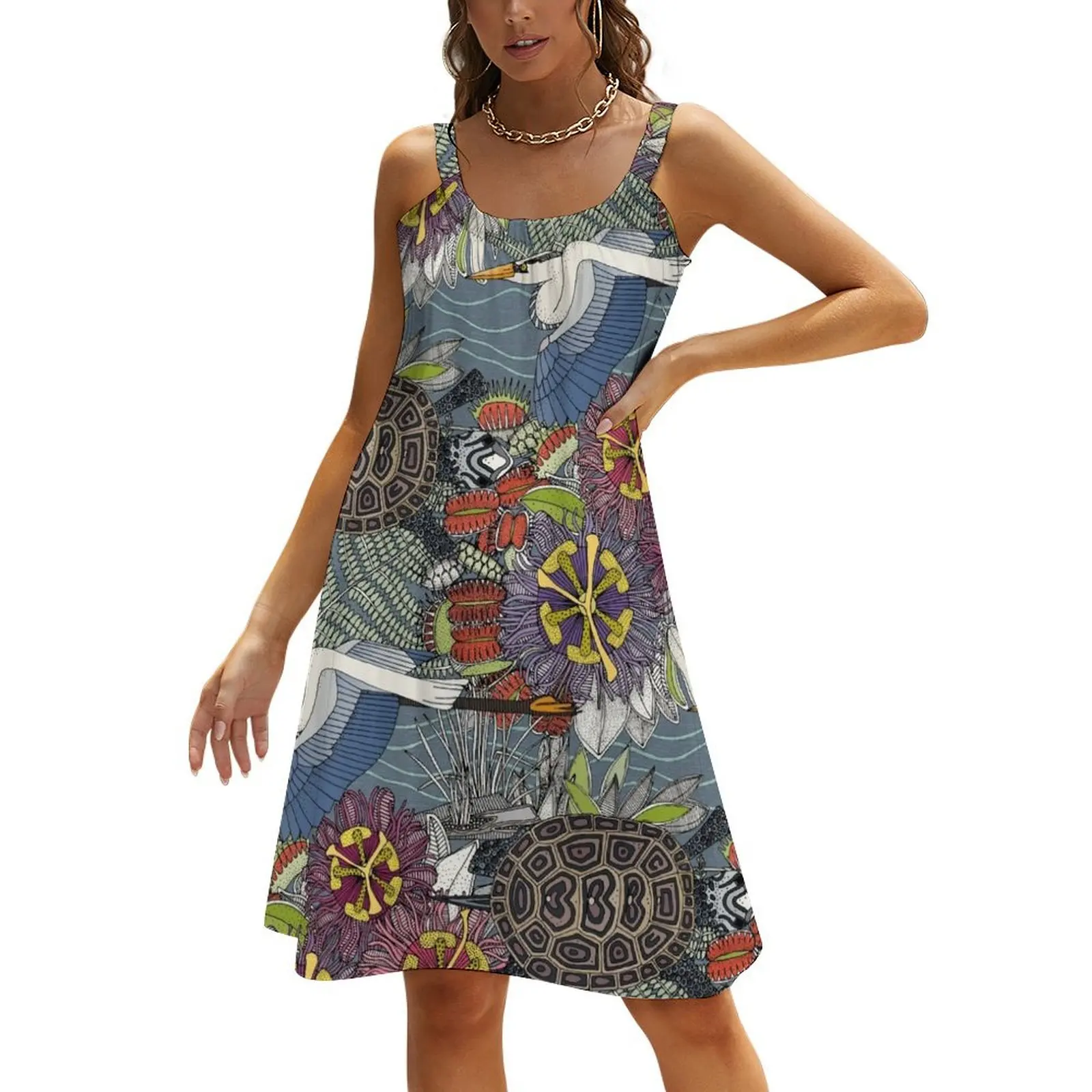 

marsh NC blue slate Beach Sling Skirt women evening dress dress