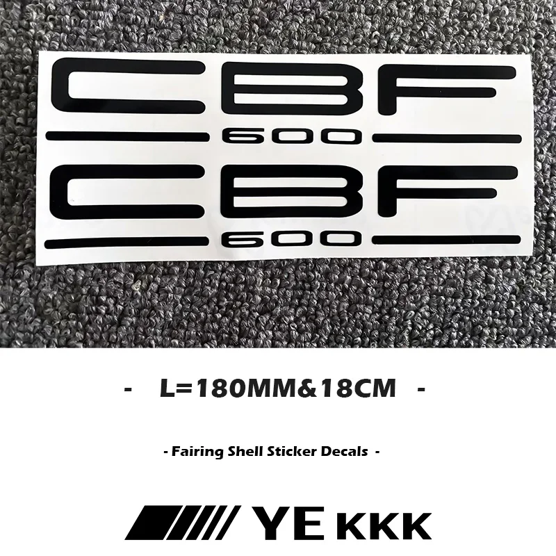 

2X 180MM Motorcycle Fairing Shell Hub Head Shell Fuel Tank Sticker Decal White Black For HONDA CBF600
