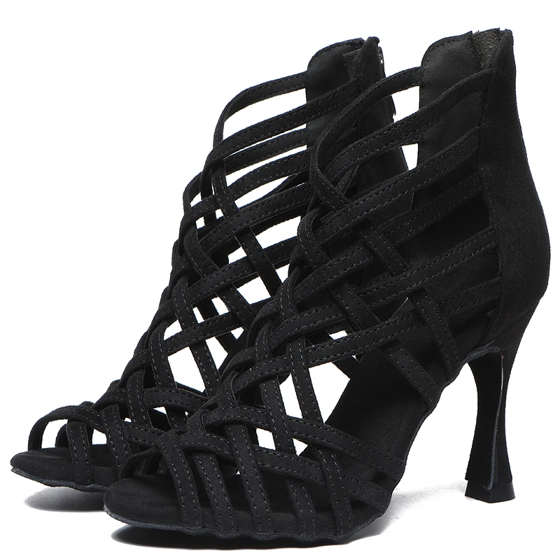 Women Dance Shoes High Heels Latin Dance Shoes Girls Tango Boots Party Sandals 9cm Ballroom Dance Boots Trend 2023 JuseDanc 2