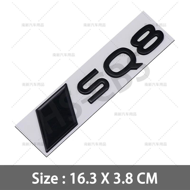 2024 neue Stil 3D Metall SQ8 S8 Q8 Logo Abzeichen Auto Hinten Stamm Emblem Aufkleber Tür Kotflügel Aufkleber Automobil Dekoration Aufkleber – Detail 26