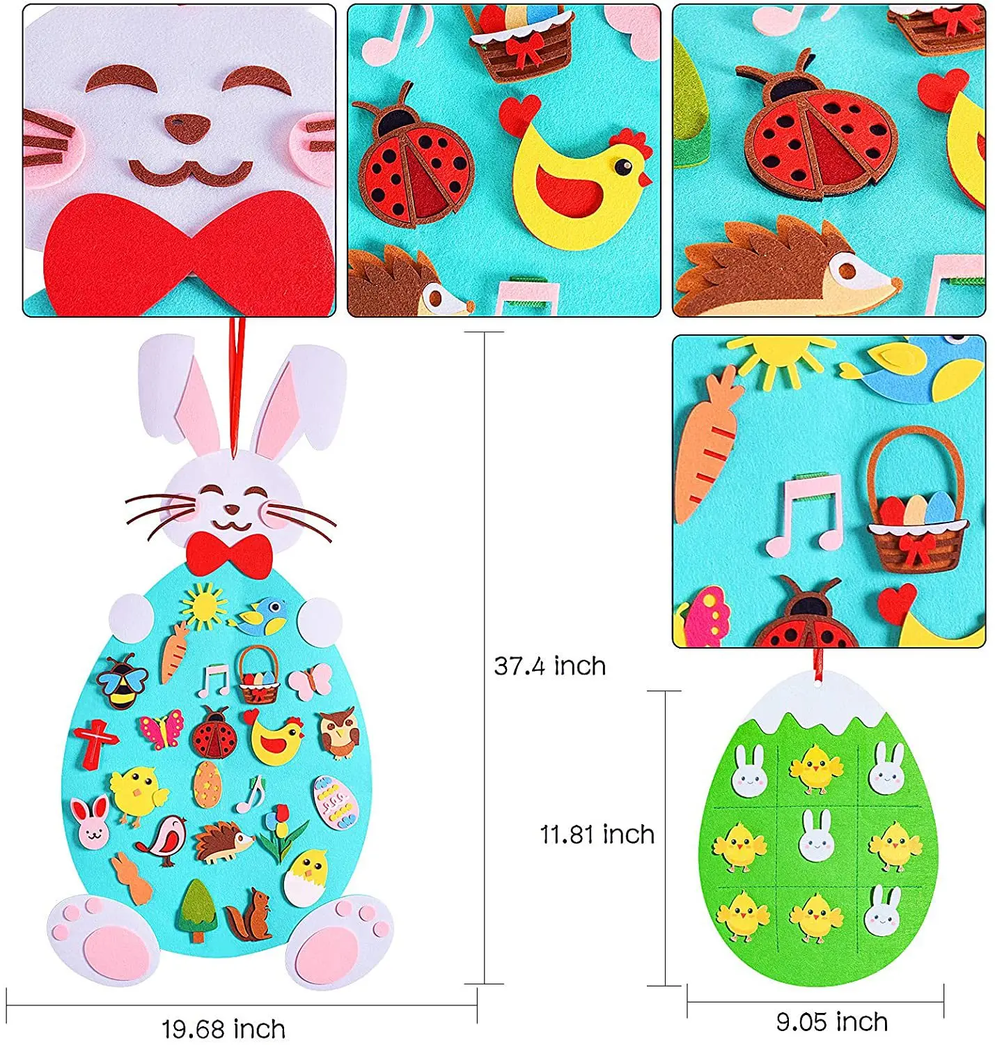Easter Party Cartoon Rabbit Decoration Easter Festival Theme Decoration Supplies