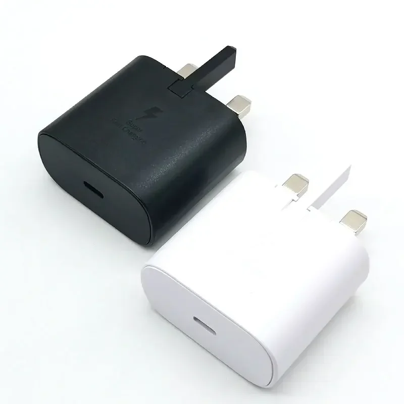 For Samsung 25W UK Plug Super Fast Charger Adapter for Galaxy Z Flip Fold 6 5 4 3 2 S24 S23 S22 S21 S20 Ultra FE A15 A25 A35 A55