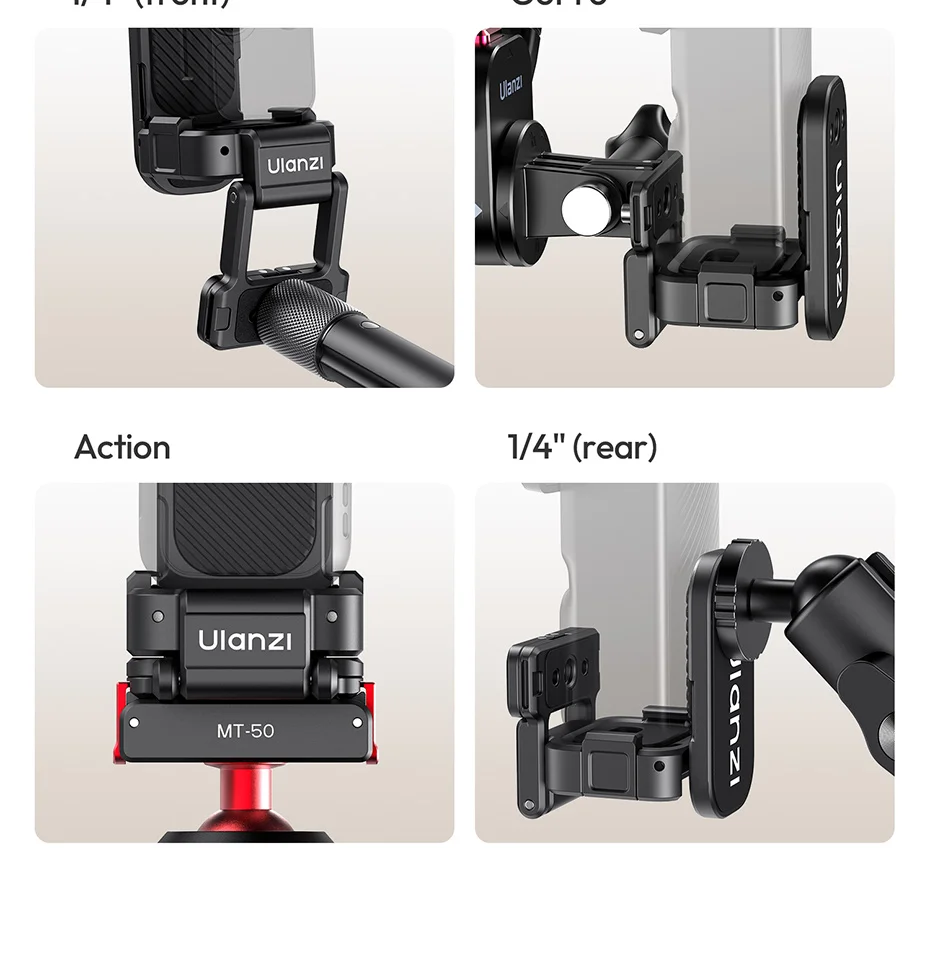 Magnetic Base for Pocket 3 Magnetic Grip Adapter 1/4'' Action Gopro Ports for O